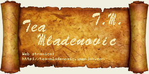 Tea Mladenović vizit kartica